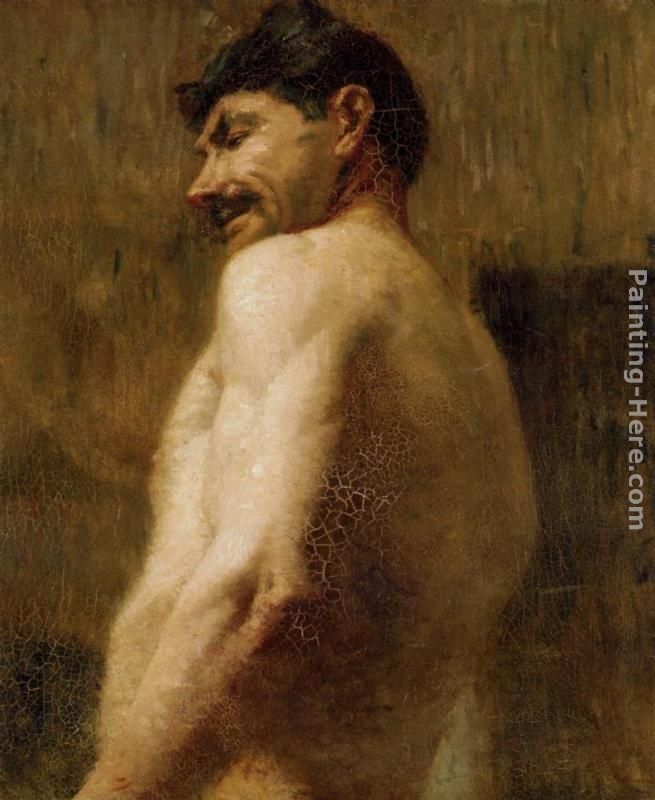 Henri de Toulouse-Lautrec Bust of a Nude Man